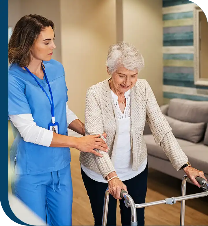 My Home of aging-senior housing-waling an elderly